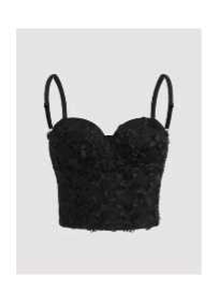 Black Rose Corset Top