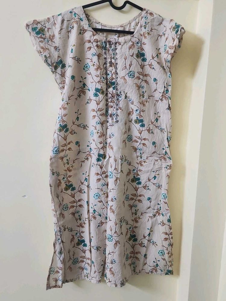 Floral Print kurti with dupatta