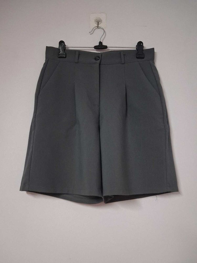 Grey Tailored Shorts