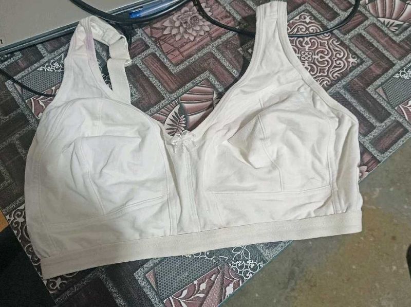 White Cotton Bra