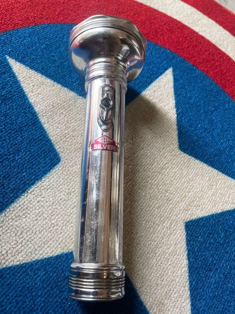Vintage GEEP Silver Metal Torch (Need Repair)