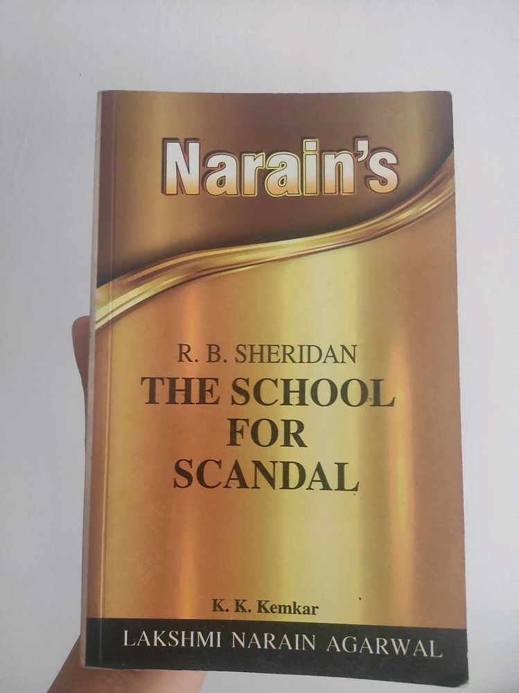 Narain's The School for Scandal Book