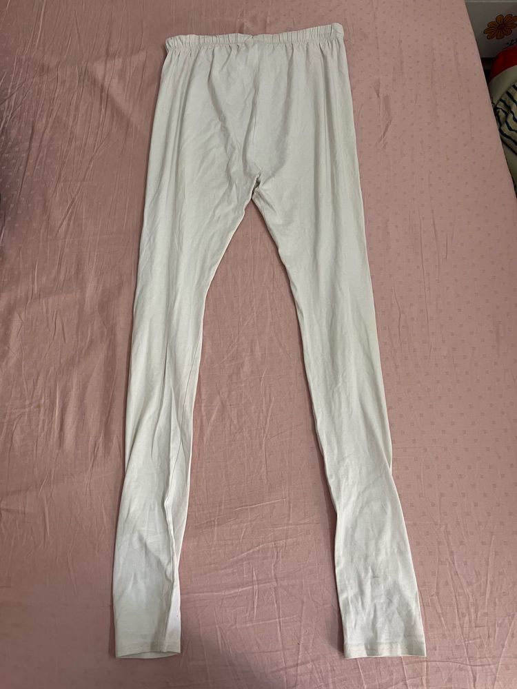 White Cotton Leggings