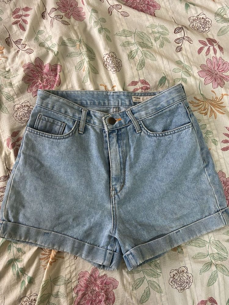 Light Wash Denim Shorts