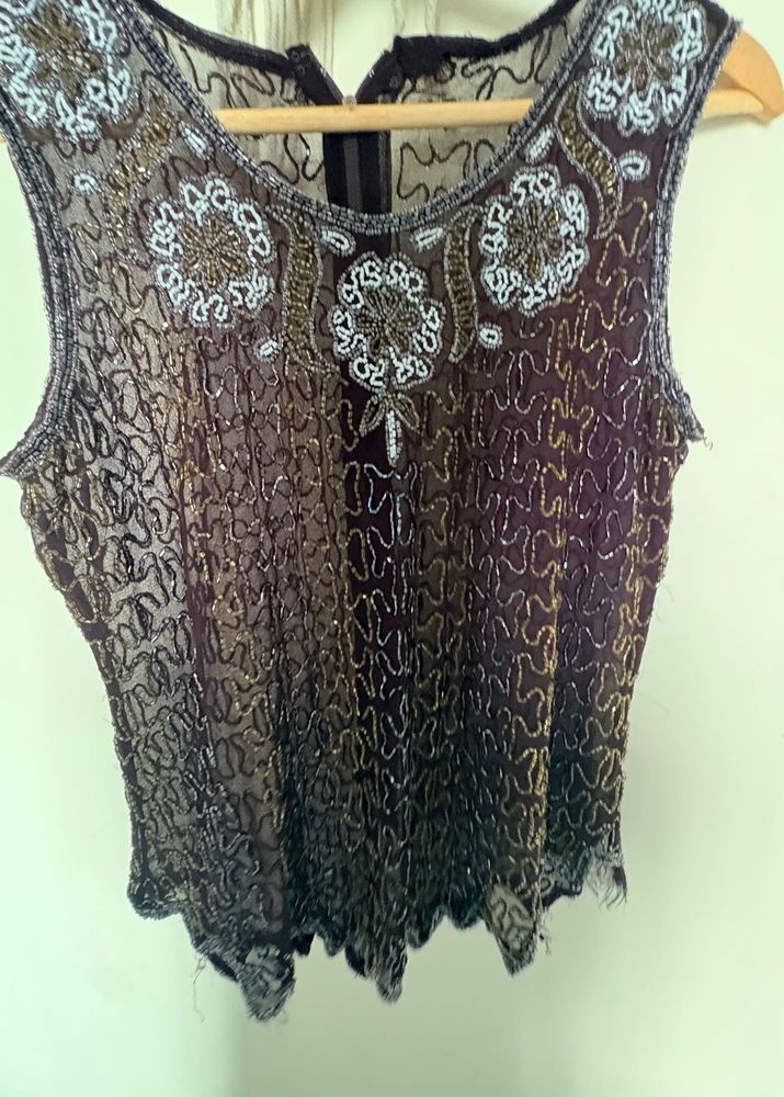 Sparkling Embellished Sleeveless Top