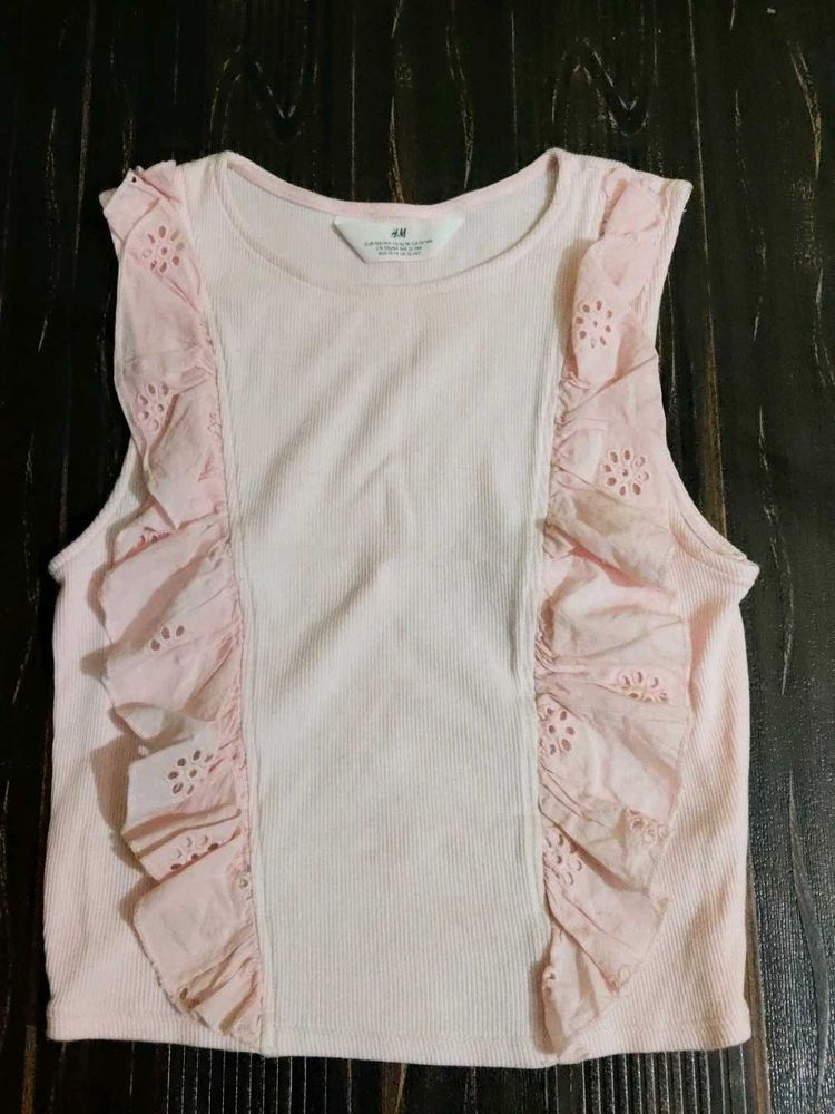 H&amp;M Pink Ruffle Top🎀💗