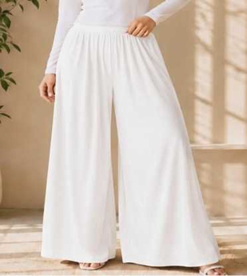 Elegant White Palazzo Pants