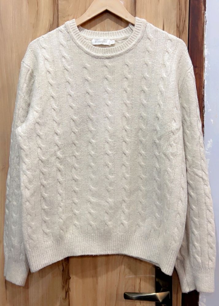 Cream Cable Knit Sweater