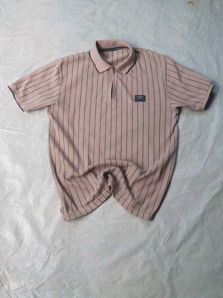 Men's Striped Polo T-Shirt
