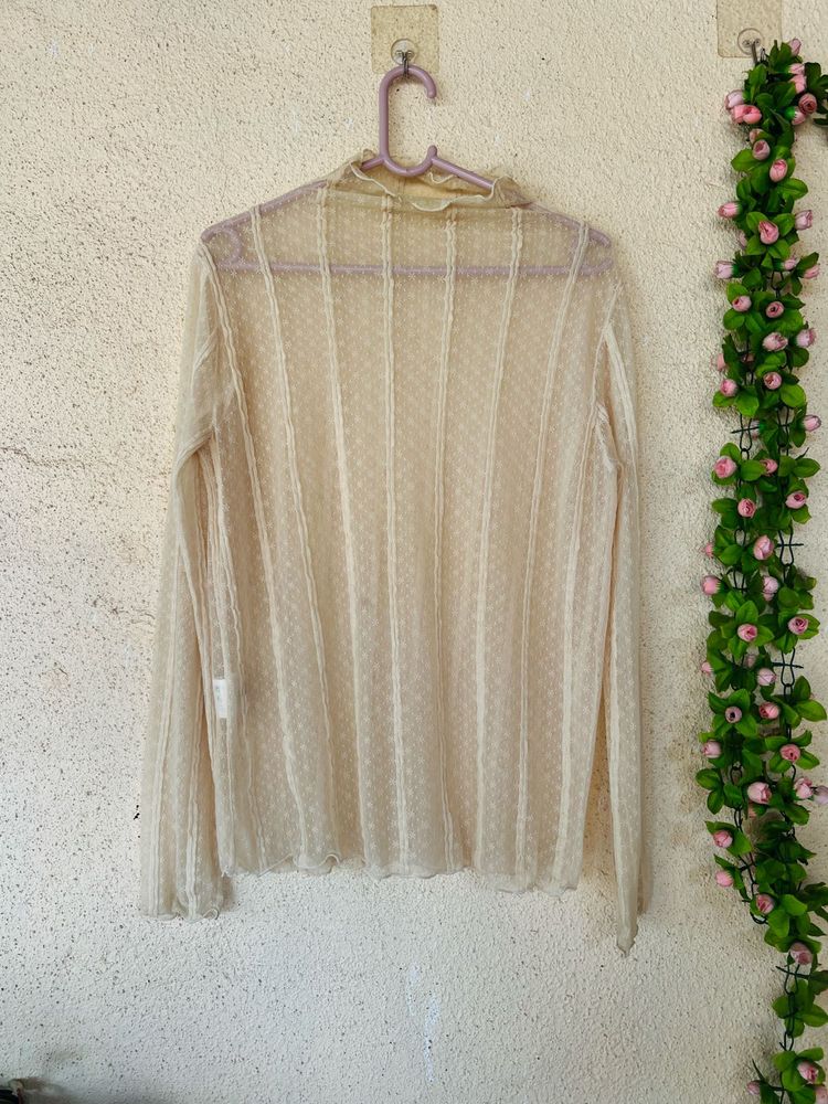 Sheer Polka Dot Top