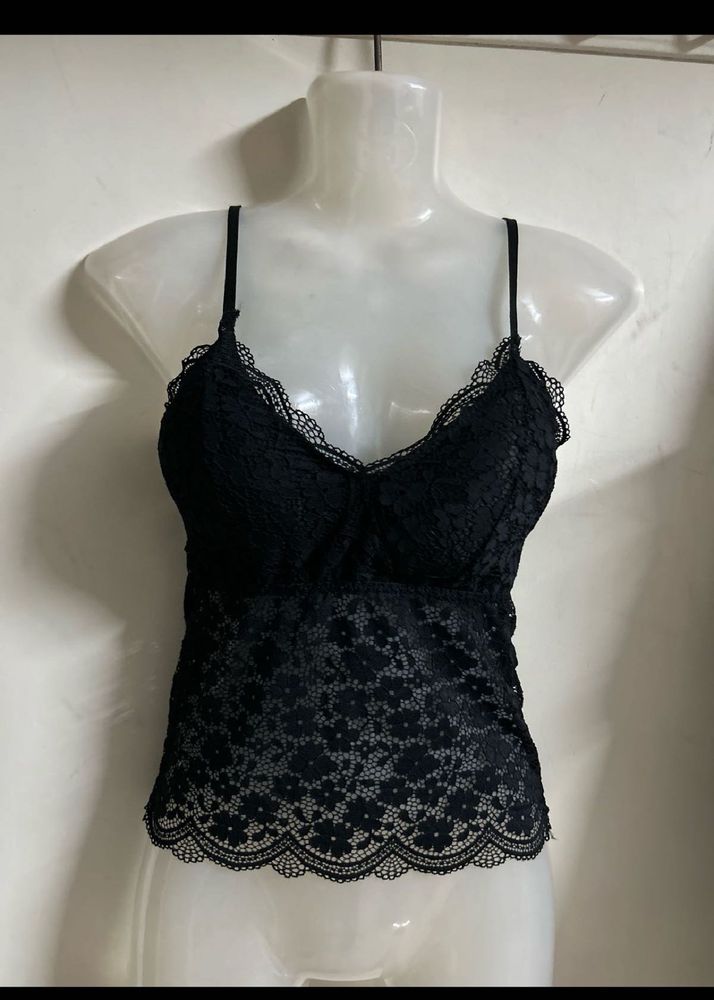 Black Lace Cami Top