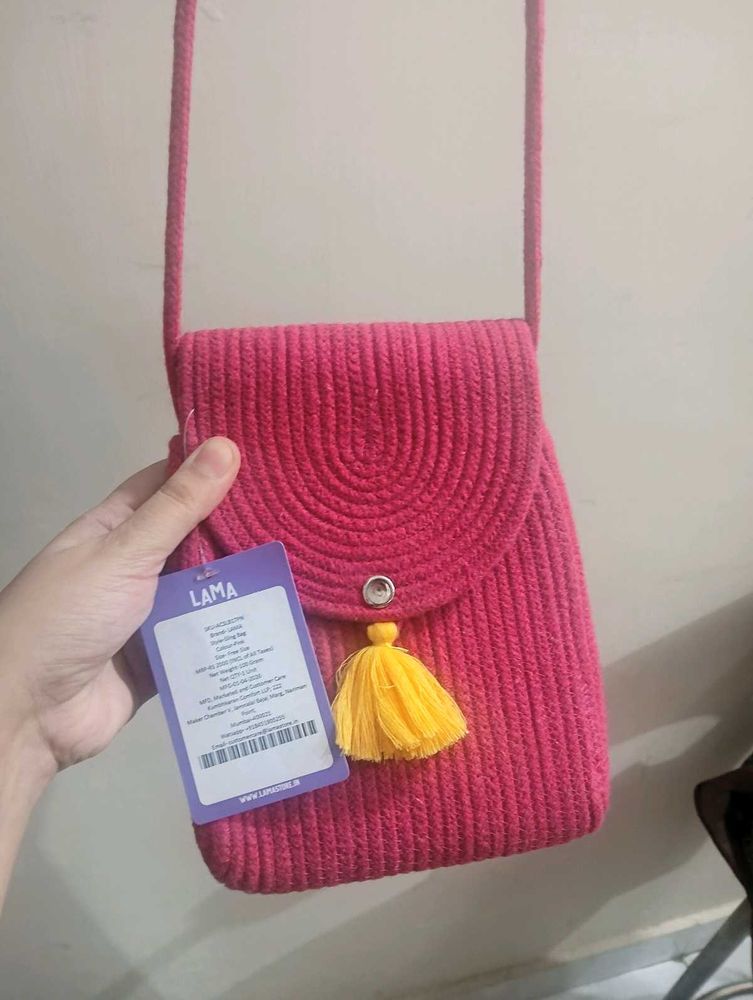 Lama cute Pink Sling Bag with Tassel