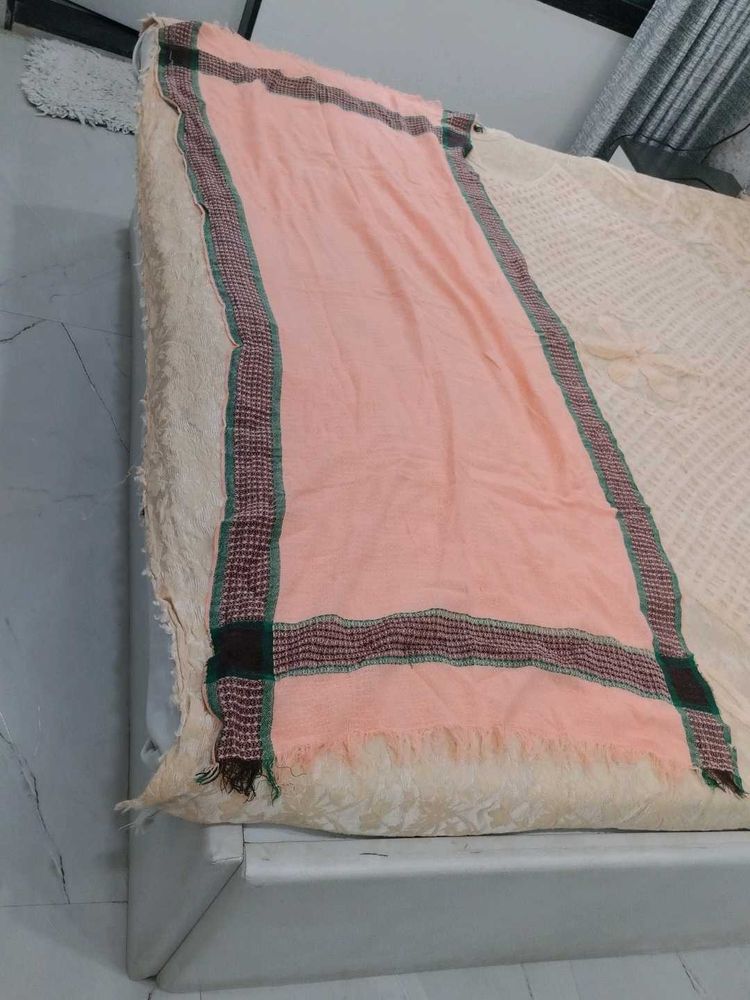 Light Pink Dupatta shawp with Border