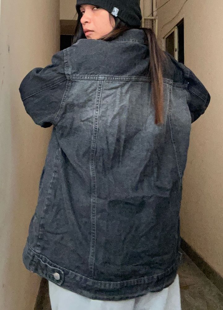 Oversized Washed Denim Jacket