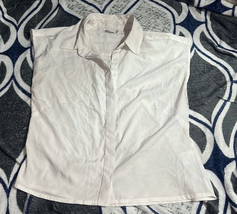 White Sleeveless Top