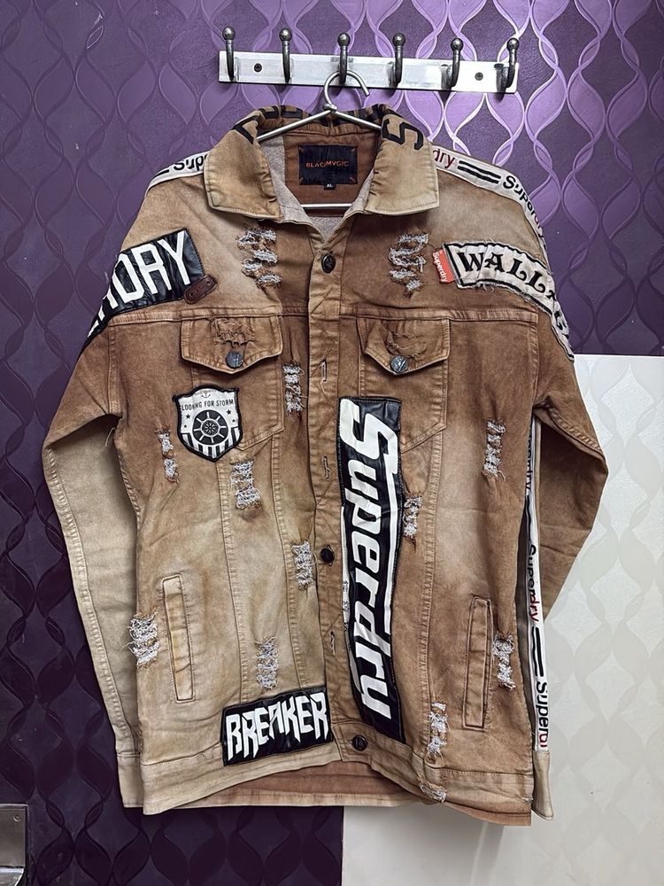 Stylish Distressed Denim Jacket