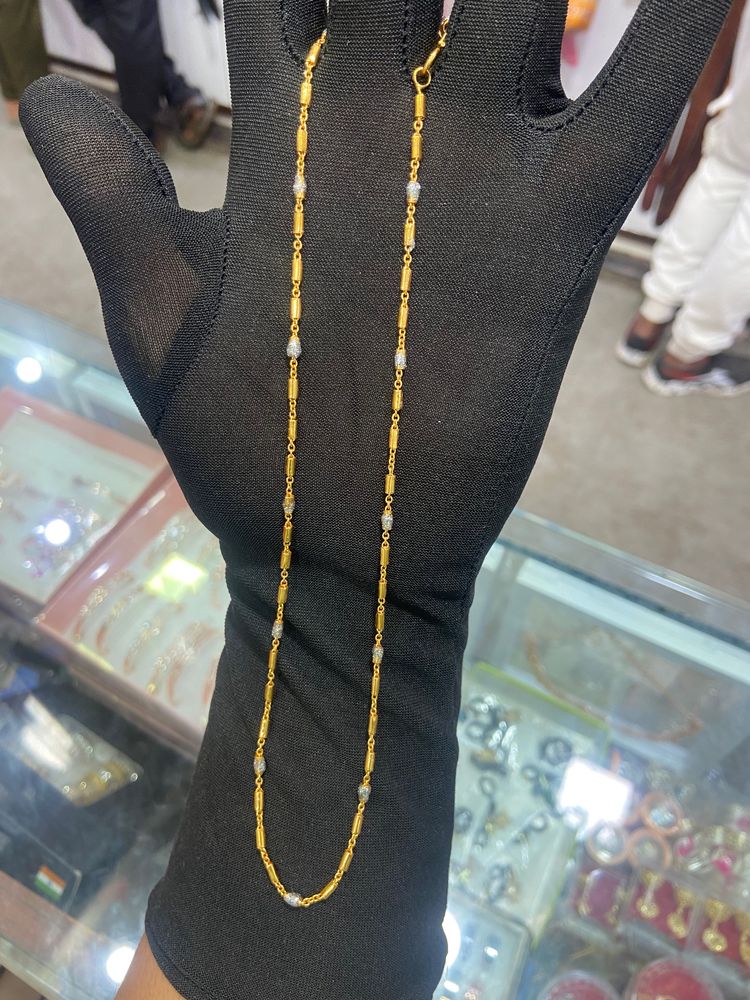 Silver gold chain (18 Inch)