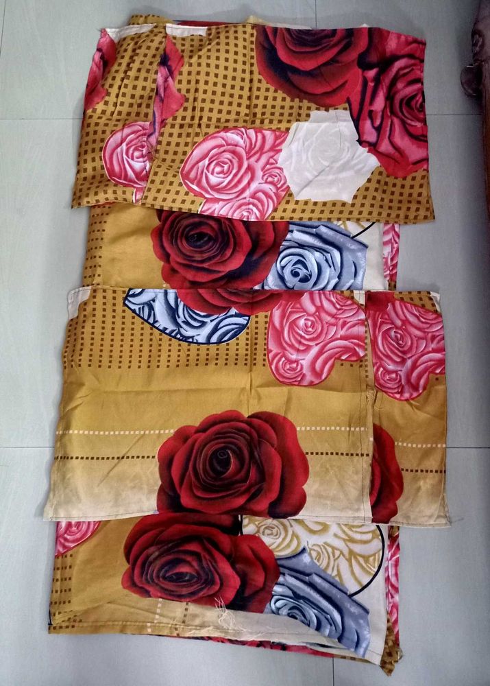 Floral Bedsheet Set With 2 Pillow Cover
