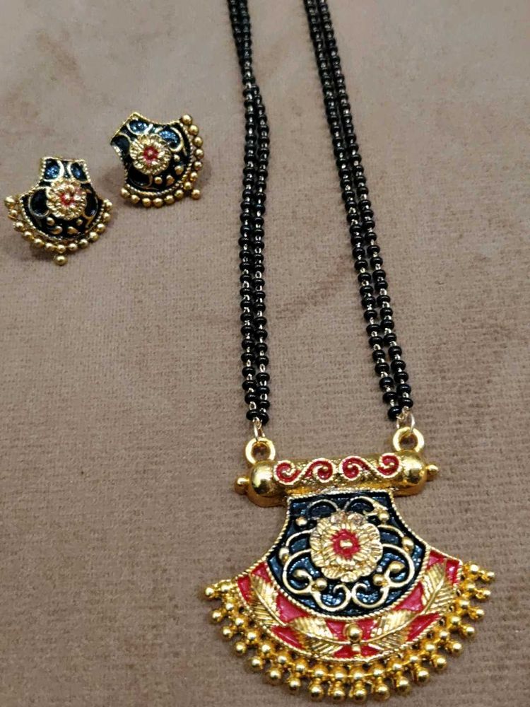 Meenakari Mangalsutra Set