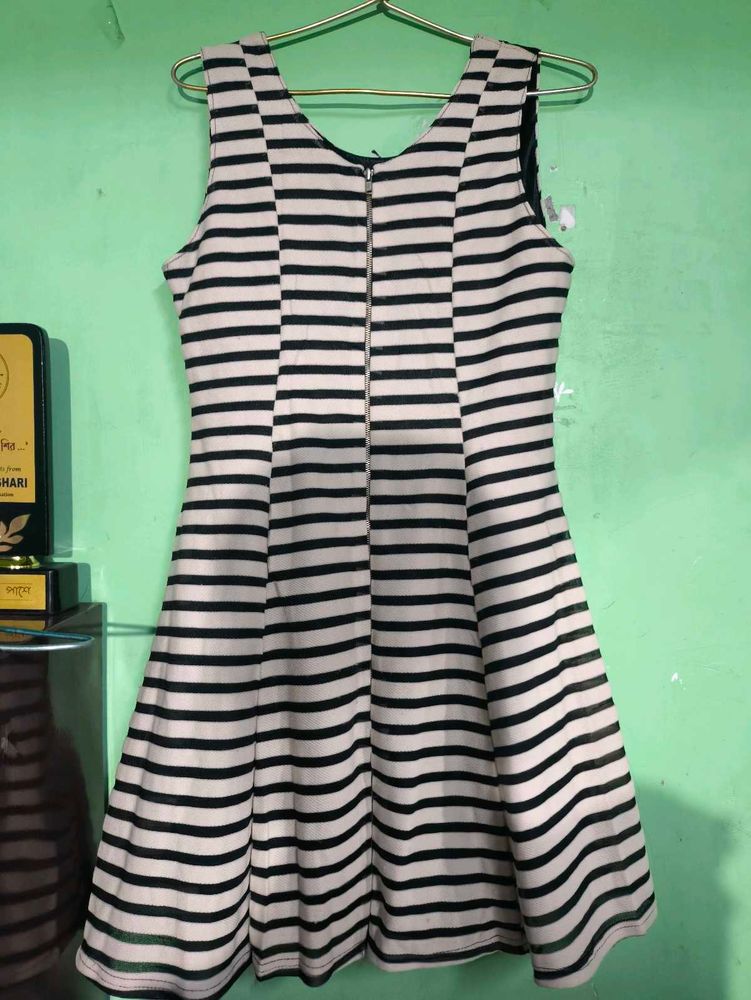 Striped Fit &amp; Flare Dress