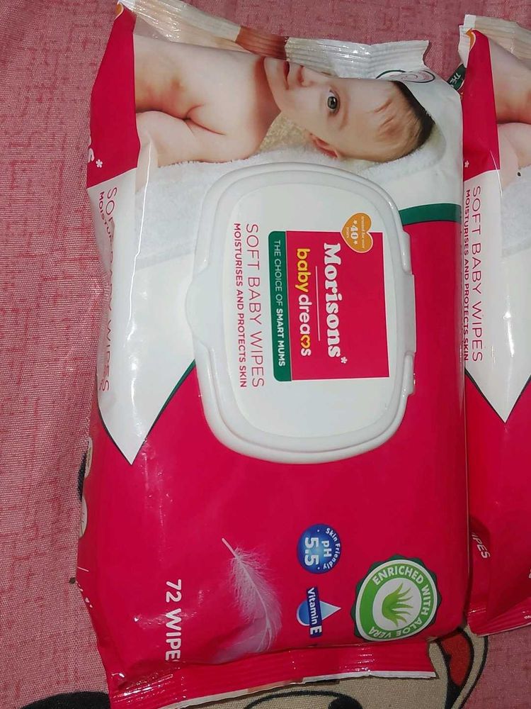 Morrisns Soft Baby Wipes - 72 Pcs