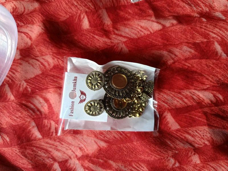 Antique Jhumka Earrings Set