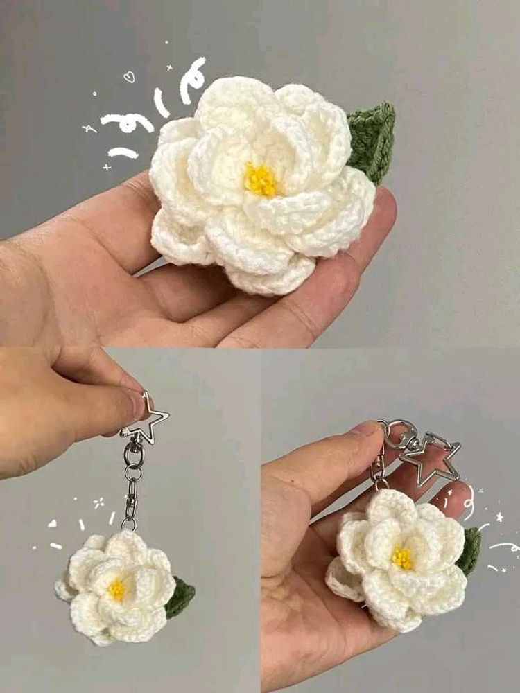 Crochet Flower keychain