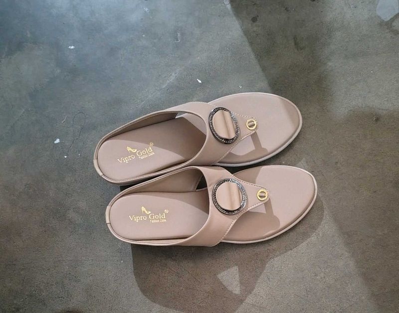 Comfortable Beige Wedge Sandals