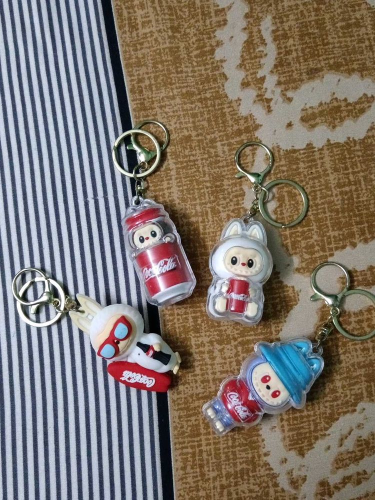 🇹🇭 Labubu Cute Coca-Cola Themed Keychains Set