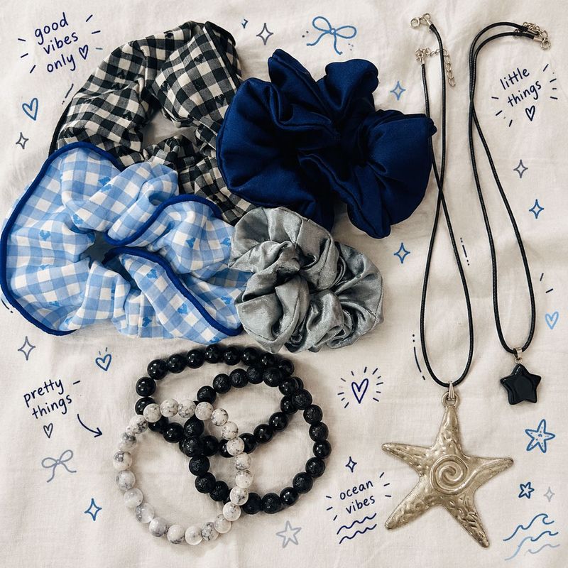 Scrunchies &amp; Necklace Set