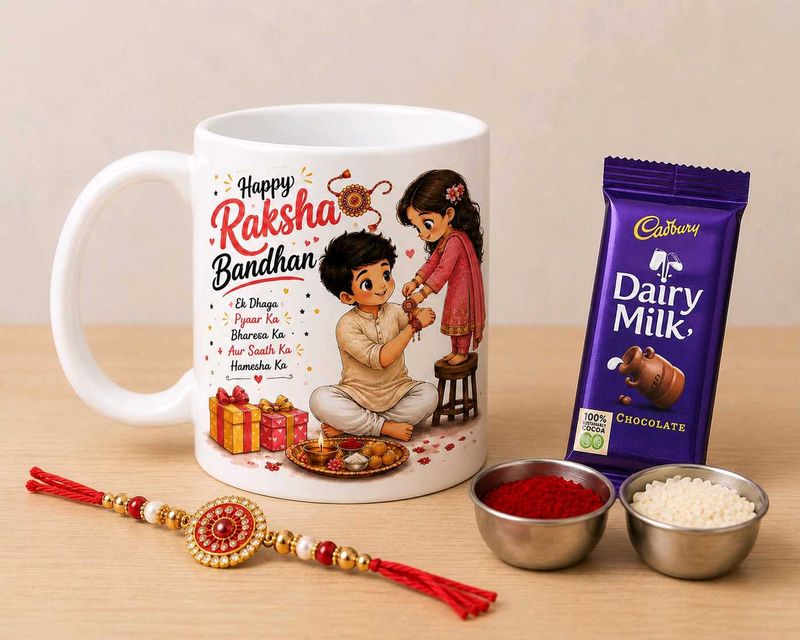 Raksha Bandhan Gift Set Mug &amp; Chocolate