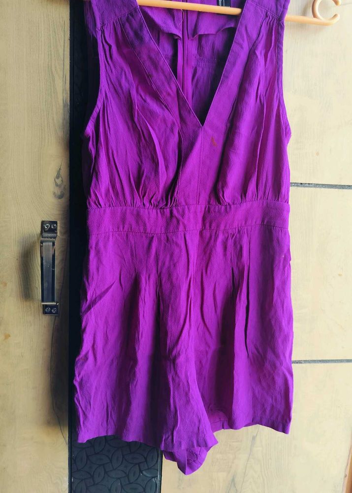 Purple Sleeveless Romper