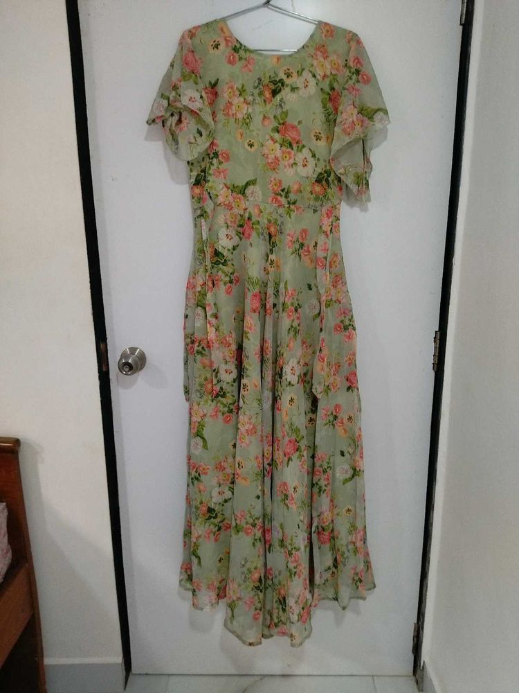 Floral Chiffon Maxi Dress