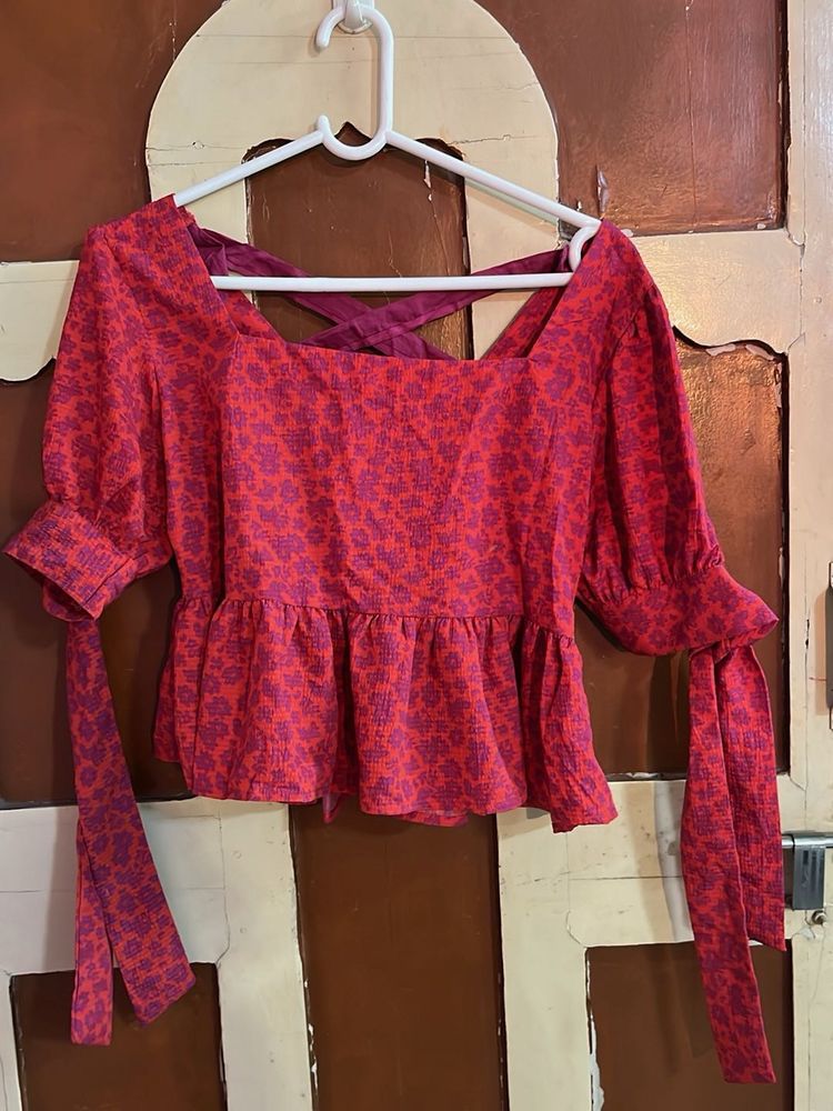 magenta pink tunic top