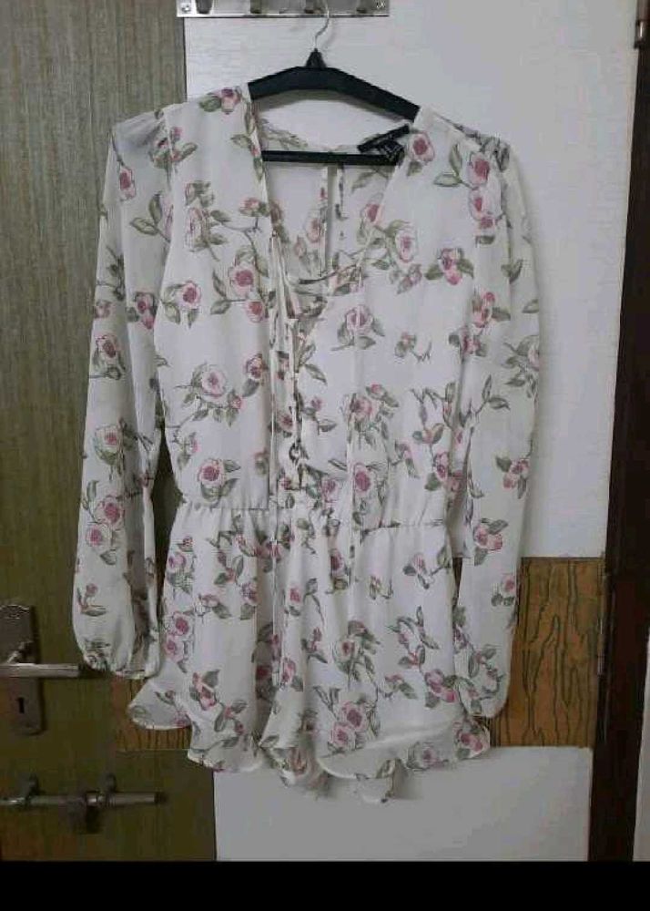 Floral Print Romper