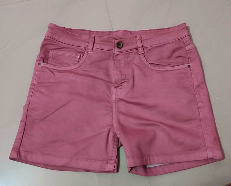 Pink Casual Shorts