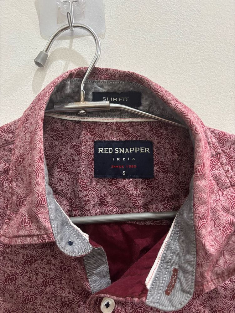 Red Snapper Slim Fit Printed Shirt