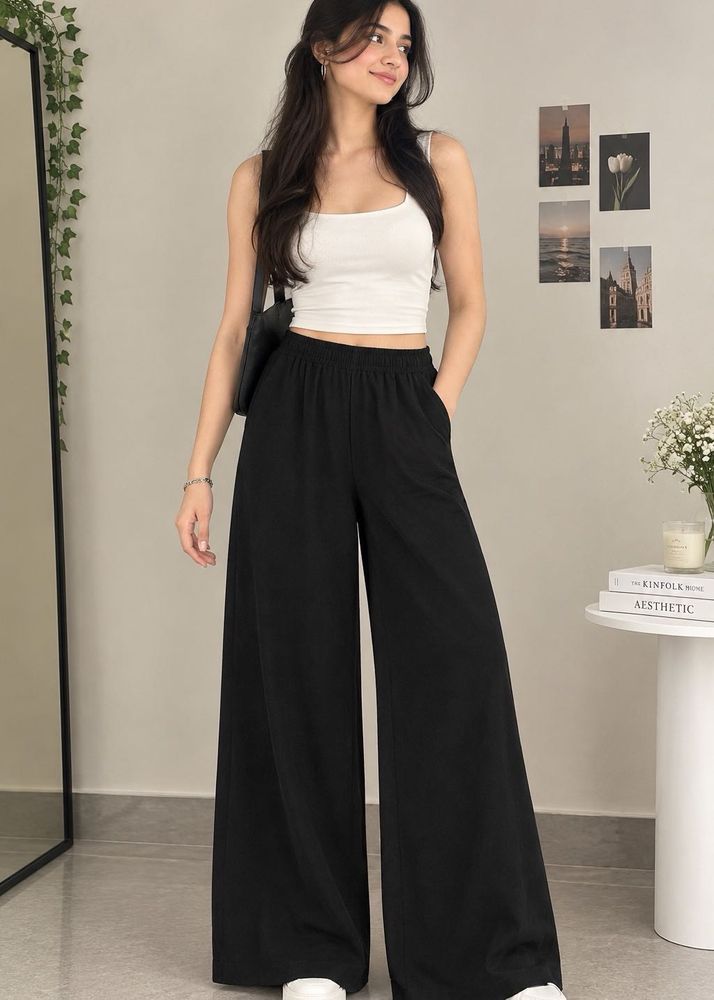 Black Wide Leg sweatpants