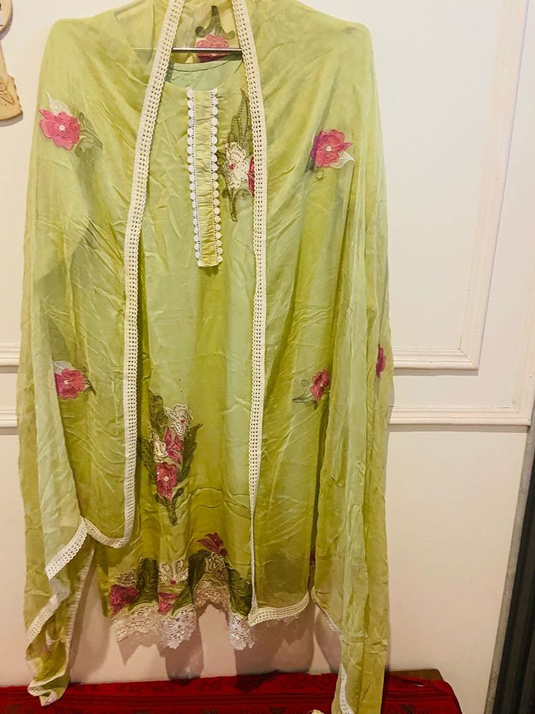 Beautiful Lime Green Kurta Set