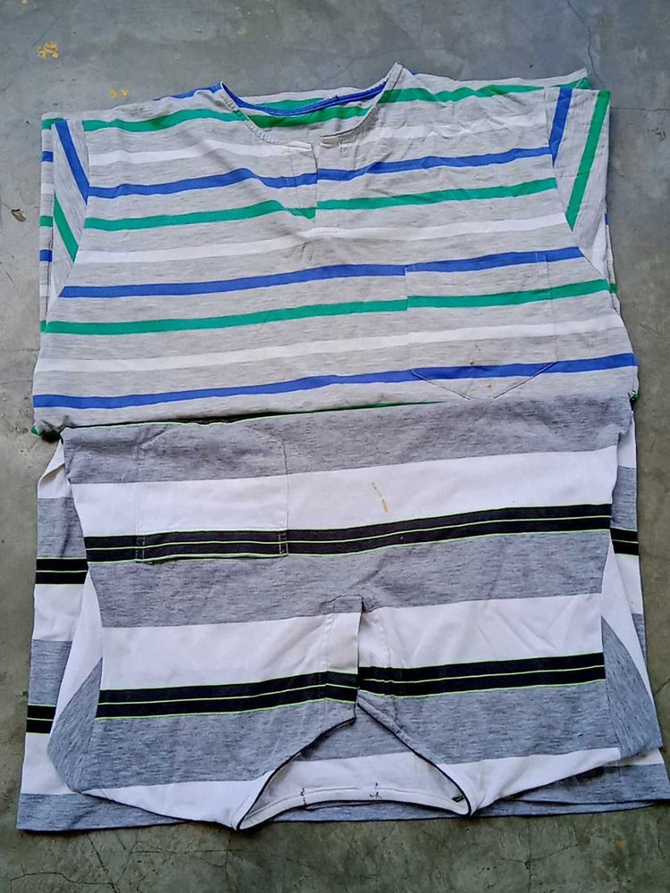 Set of 2 Striped T-Shirt for Men Buy1 Get1 Offer