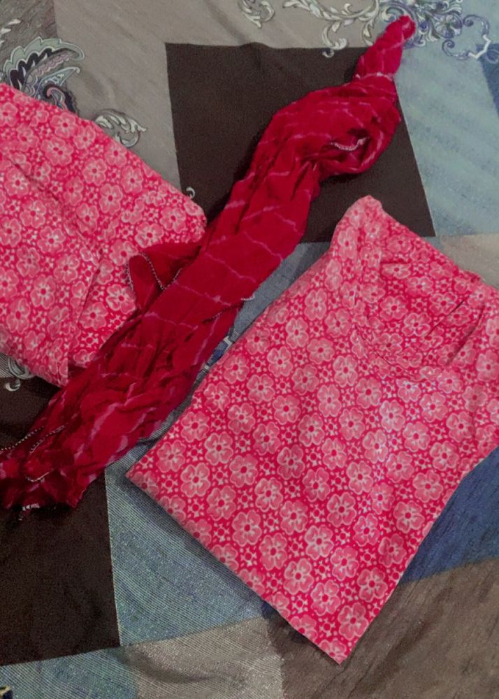 Pink Floral Salwar Kameez Set
