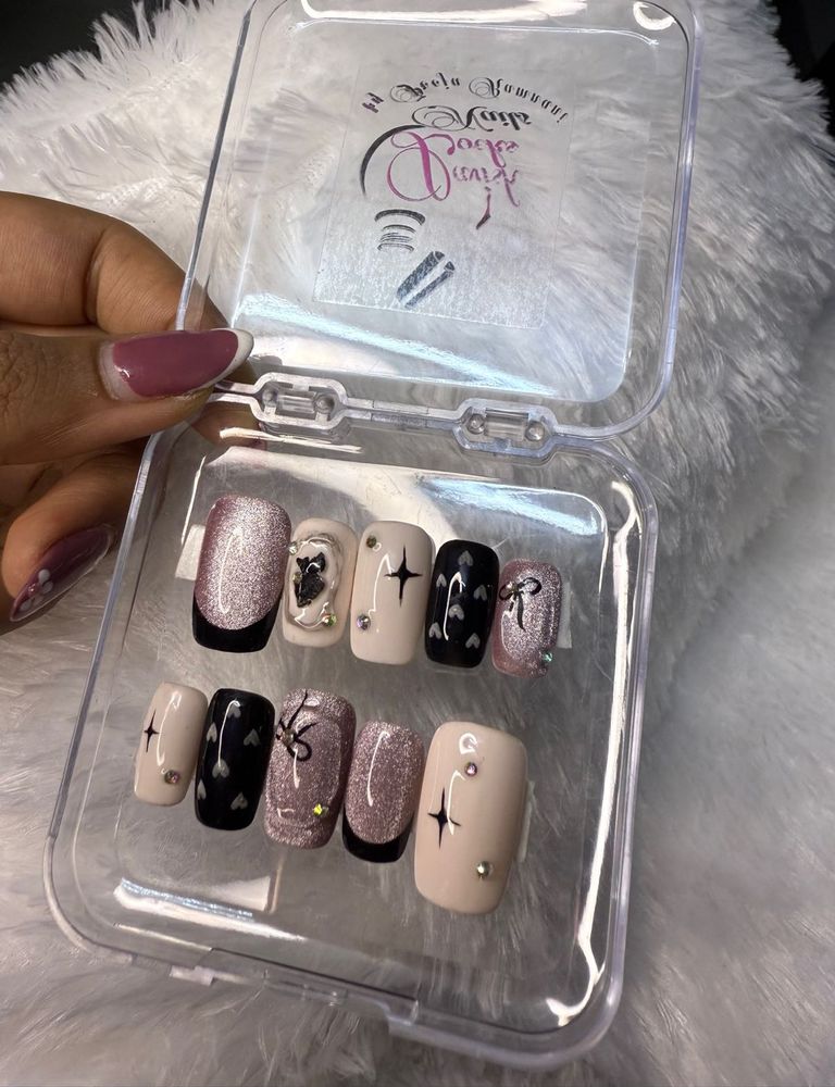 3D Cat Eye Custom Press-On Nails Set