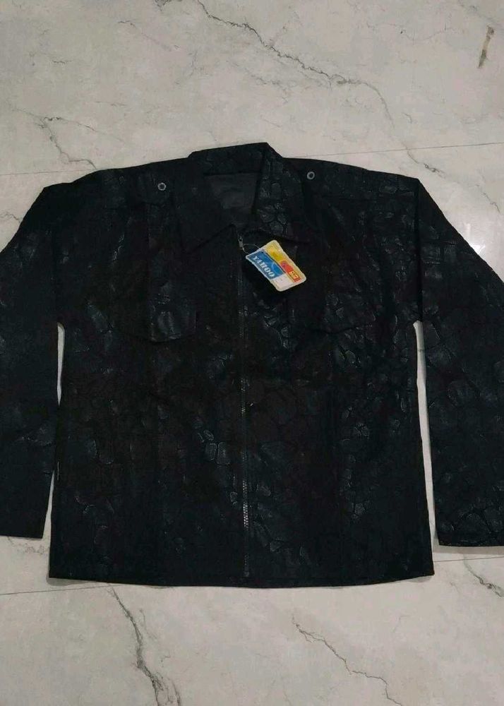 Men's Textured Black Jacket