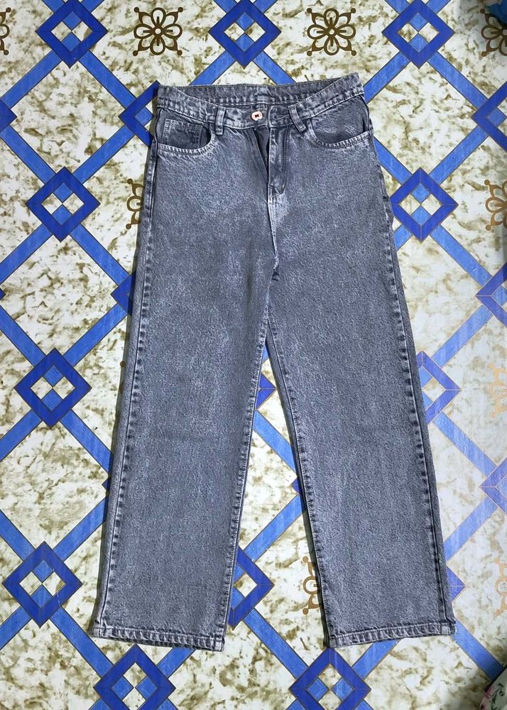 Combo Grey Wash and Blue Wide Leg Jeans
