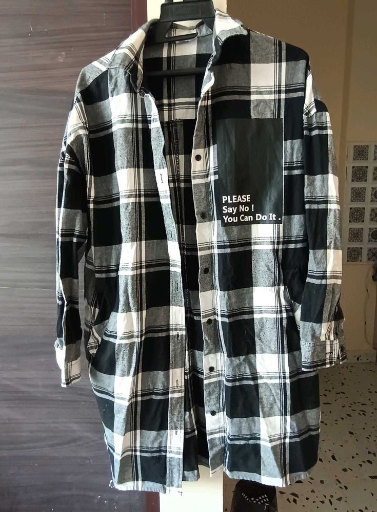 Trendy Plaid Flannel oversized Shirt graphic