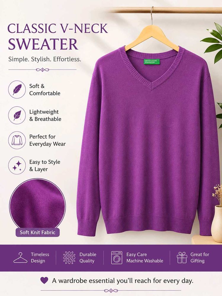 Classic V-Neck knit top