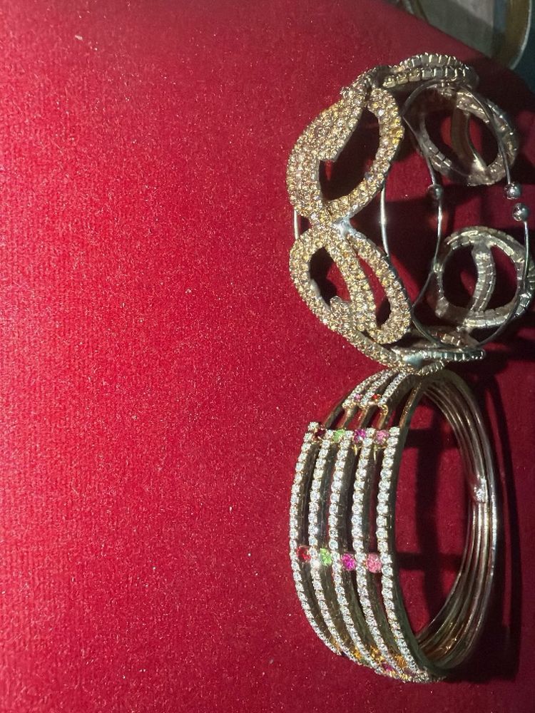 Sparkling Rhinestone Bangles &amp; Bracelet Set
