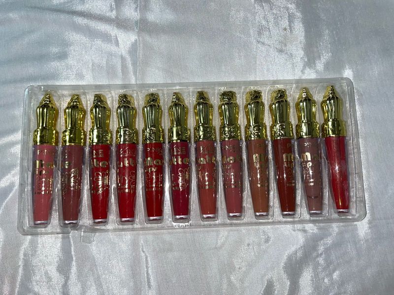 Matte Liquid Lipstick Set Of 12