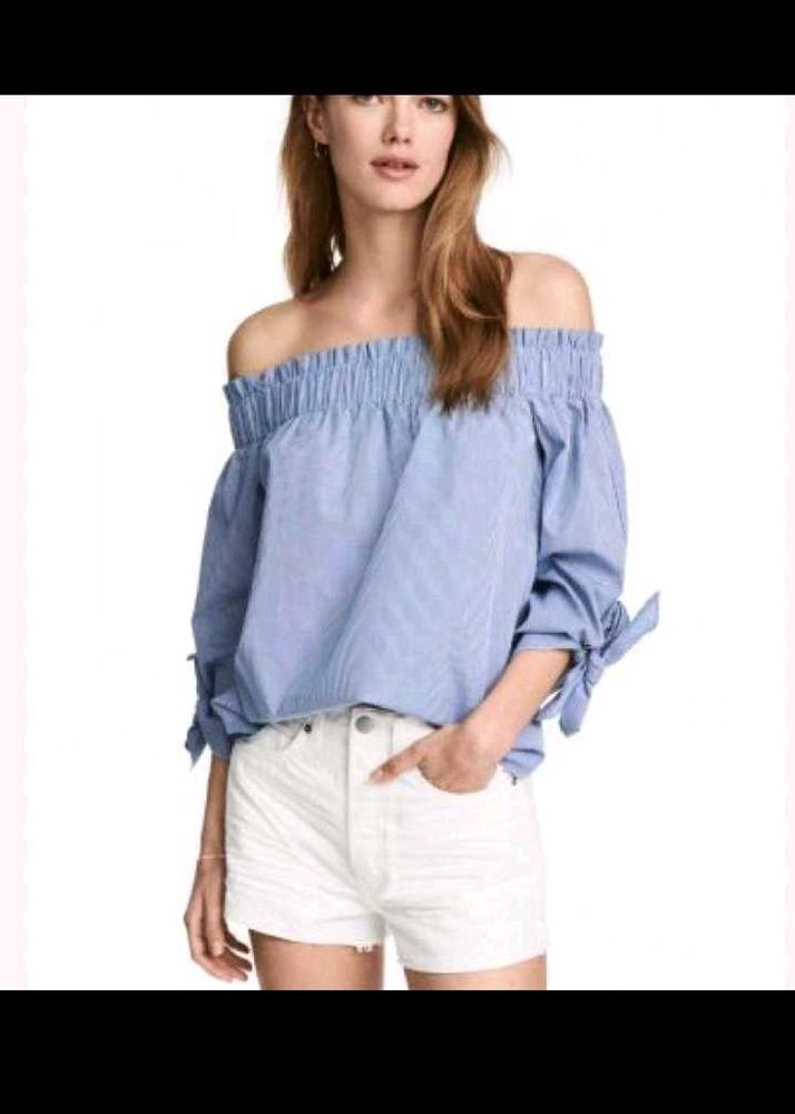 H&amp;M Off-Shoulder Striped Top