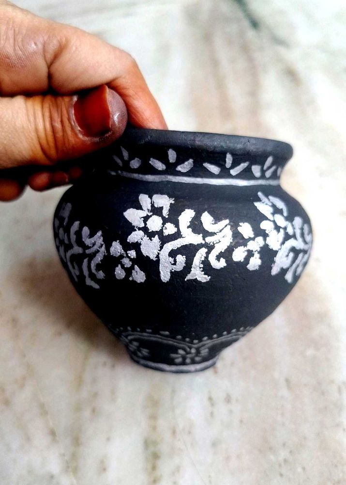 Hand-Painted Decorative Pot